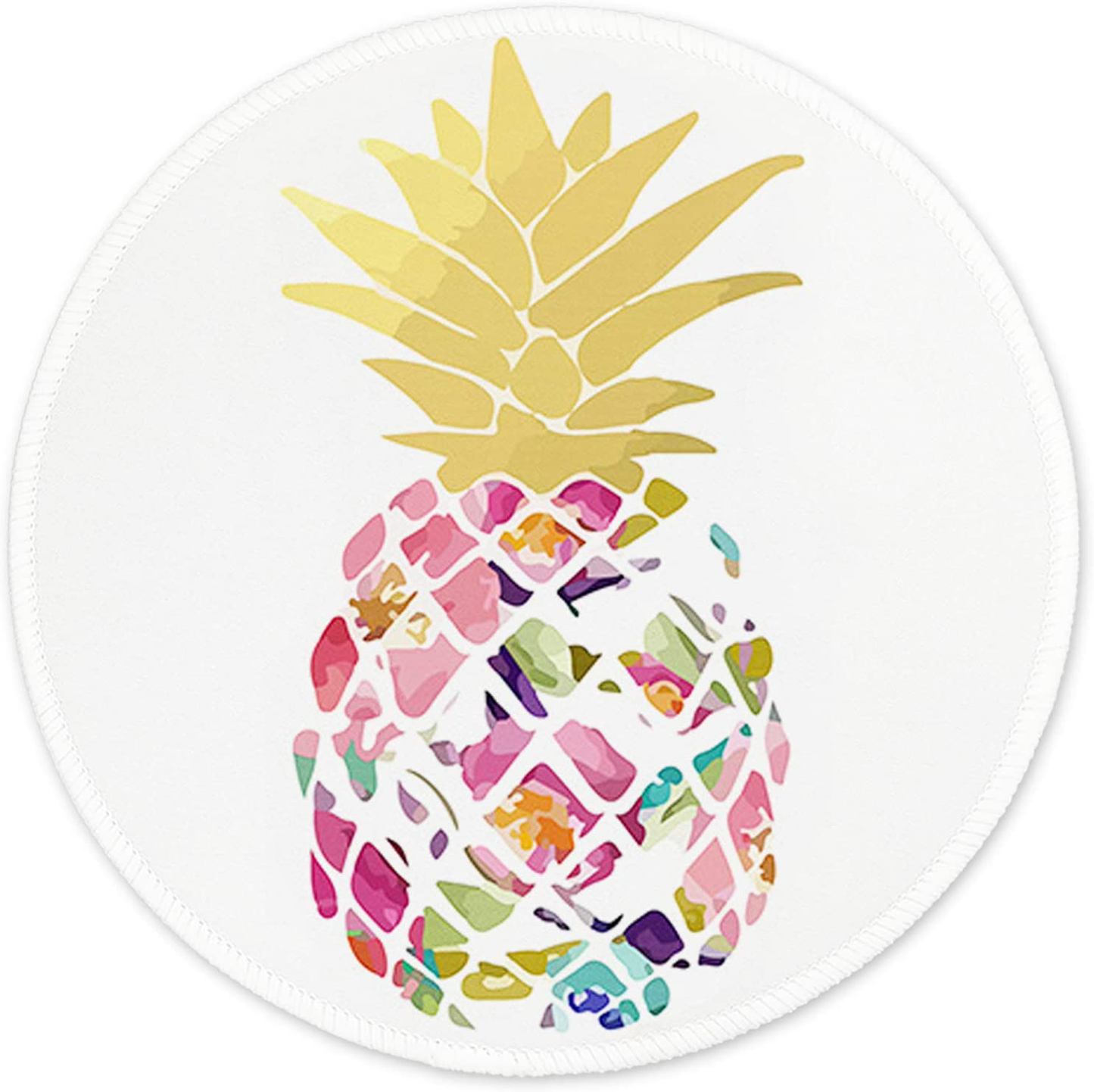 ITNRSIIET Mouse Pad, Colorful Geometric Pattern Design Round Mousepad. Customized Gaming Mousepads for Laptop and Computer. Cute Design Desk Accessories. Non-Slip, Stitched Edges, Waterproof