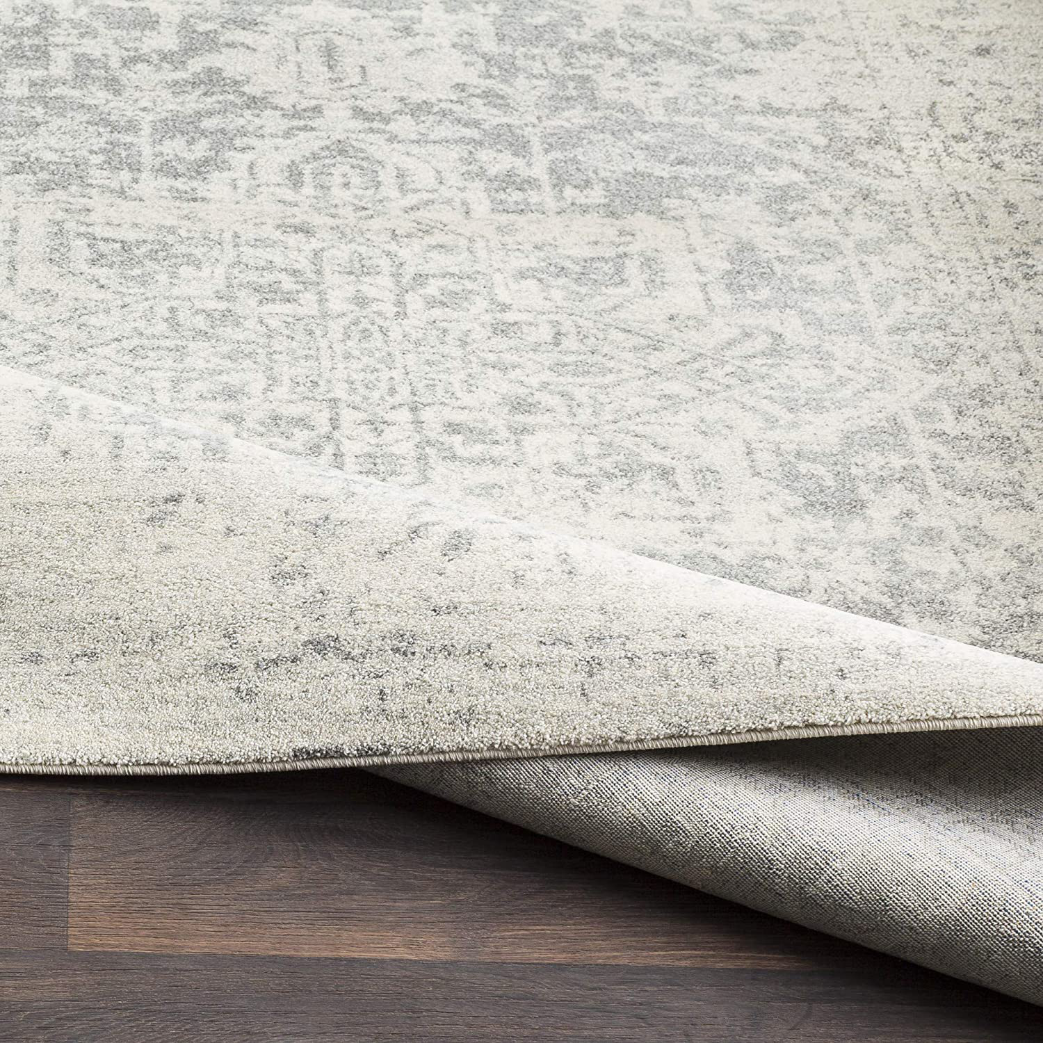 Janine Vintage Medallion Area Rug 3'11" x 5'7" Black