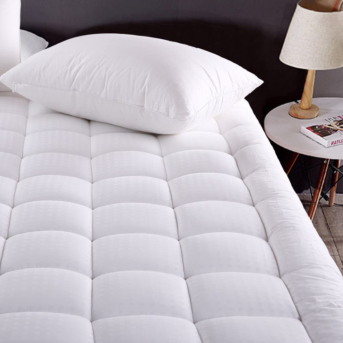 MEROUS Full Size Mattress Pad Pillow Top Quilted Mattress Cover Mattress Protector Cotton 8-21" Deep Pocket Cooling Mattress Topper