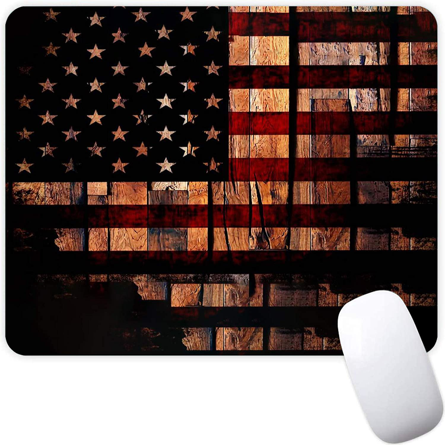 Mouse Pad,Red Moon Cloud Samurai Pattern Seamless Waterproof Gaming Anime Gift Mouse Pad Desk Accessories Non-Slip Rubber Mousepad for Laptop and Computer