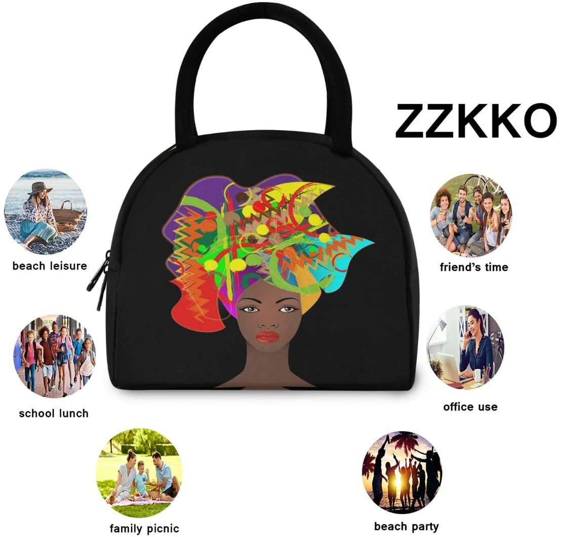 ZZKKO Leopard Animal Lunch Bag Box Tote Organizer Lunch Container Insulated Zipper Meal Prep Cooler Handbag For Women Men Home School Office Outdoor Use