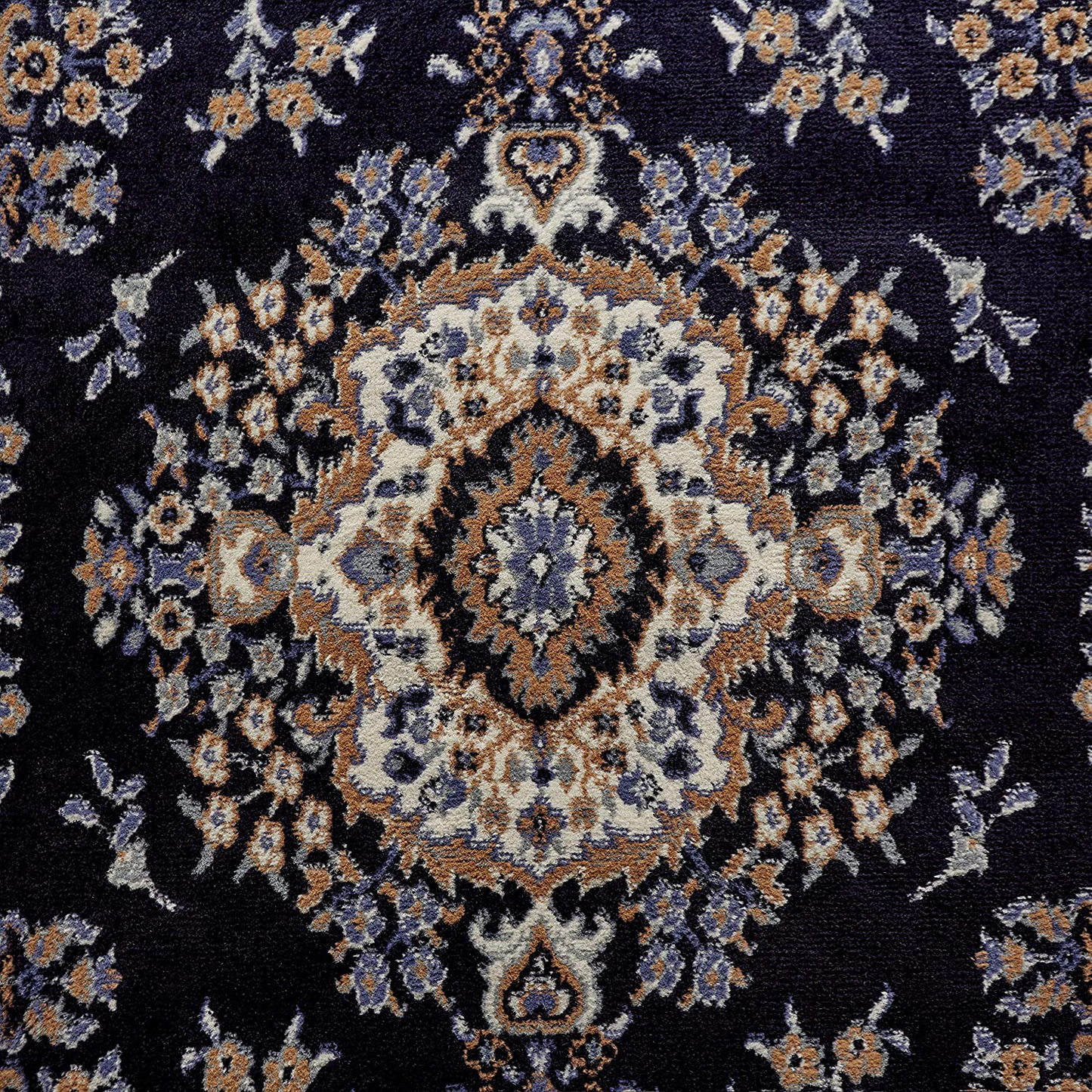 Home Dynamix Premium Sakarya Traditional Medallion Border Area Rug, Silver, 21"x35" Rectangle