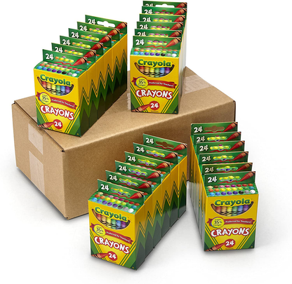 Crayola Crayons Bulk, Classroom Supplies for Teachers, 24 Crayon Packs with 24 Assorted Colors