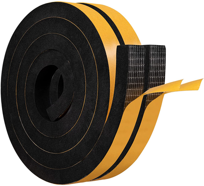 Weather Stripping Door Seal Strip with Self Adhesive Foam Tape Soundproof Door Draft Stopper for Doors Windows and Shower Glass Gaps