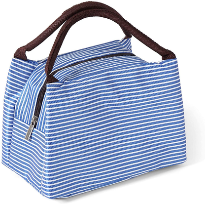 Lunch Bag Tote - Insulated Waterproof Work Containers for Men and Women - Stylish Canvas Food Organizer (Black)
