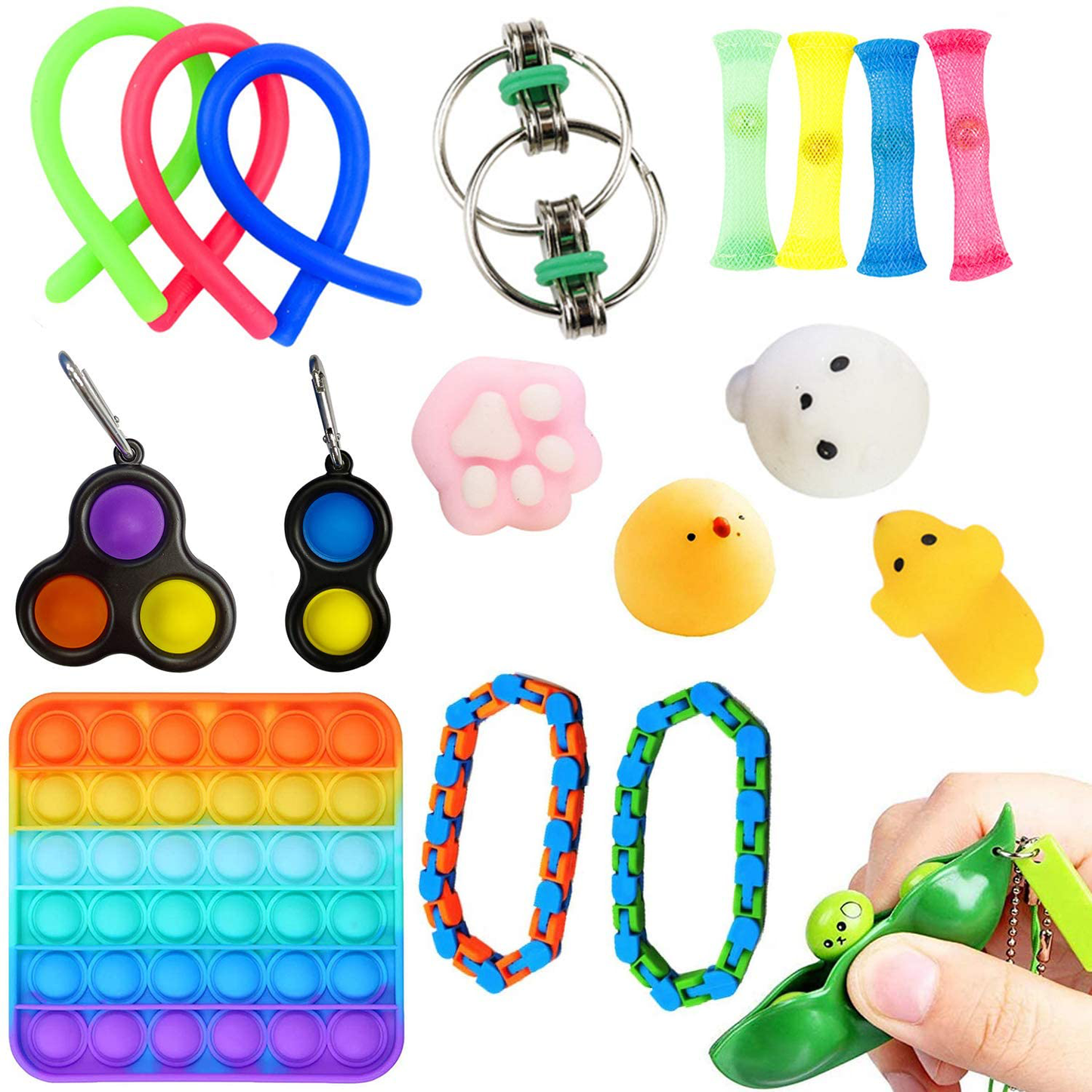 Silicone Push Pop It Fidget Toy - Sensory, Anxiety Relief Toys