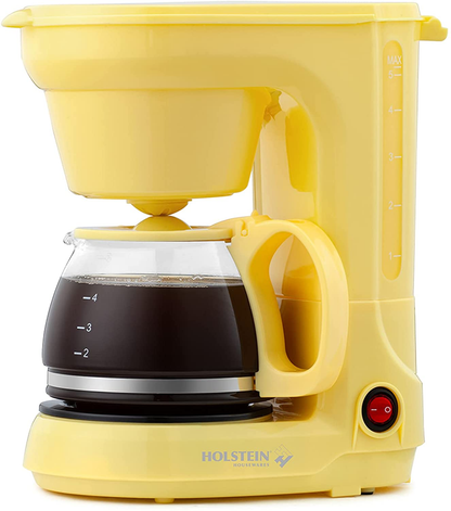  5-Cup Compact Coffee Maker-Convenient and User Friendly with Auto Pause and Serve Functions