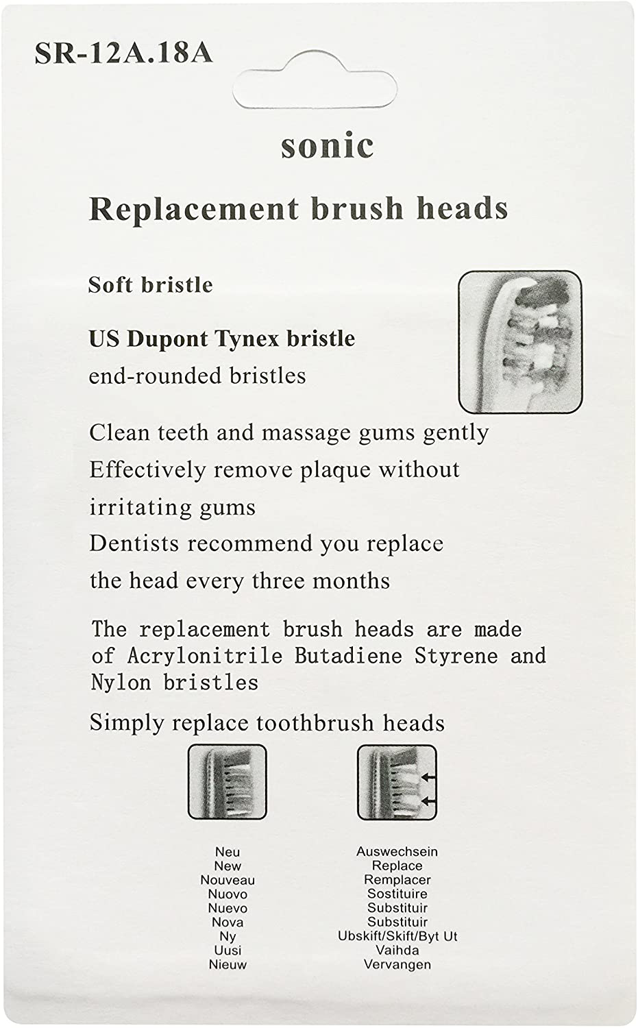 Multi-Pack  Replacement Toothbrush Heads Compatible with Braun Oral B Sonic Complete & Vitality Sonic