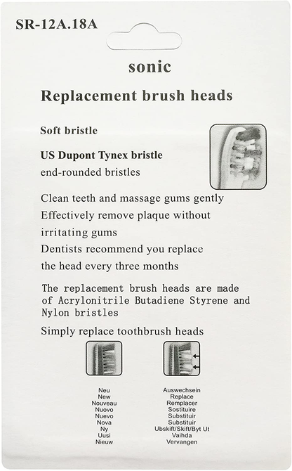 Multi-Pack  Replacement Toothbrush Heads Compatible with Braun Oral B Sonic Complete & Vitality Sonic