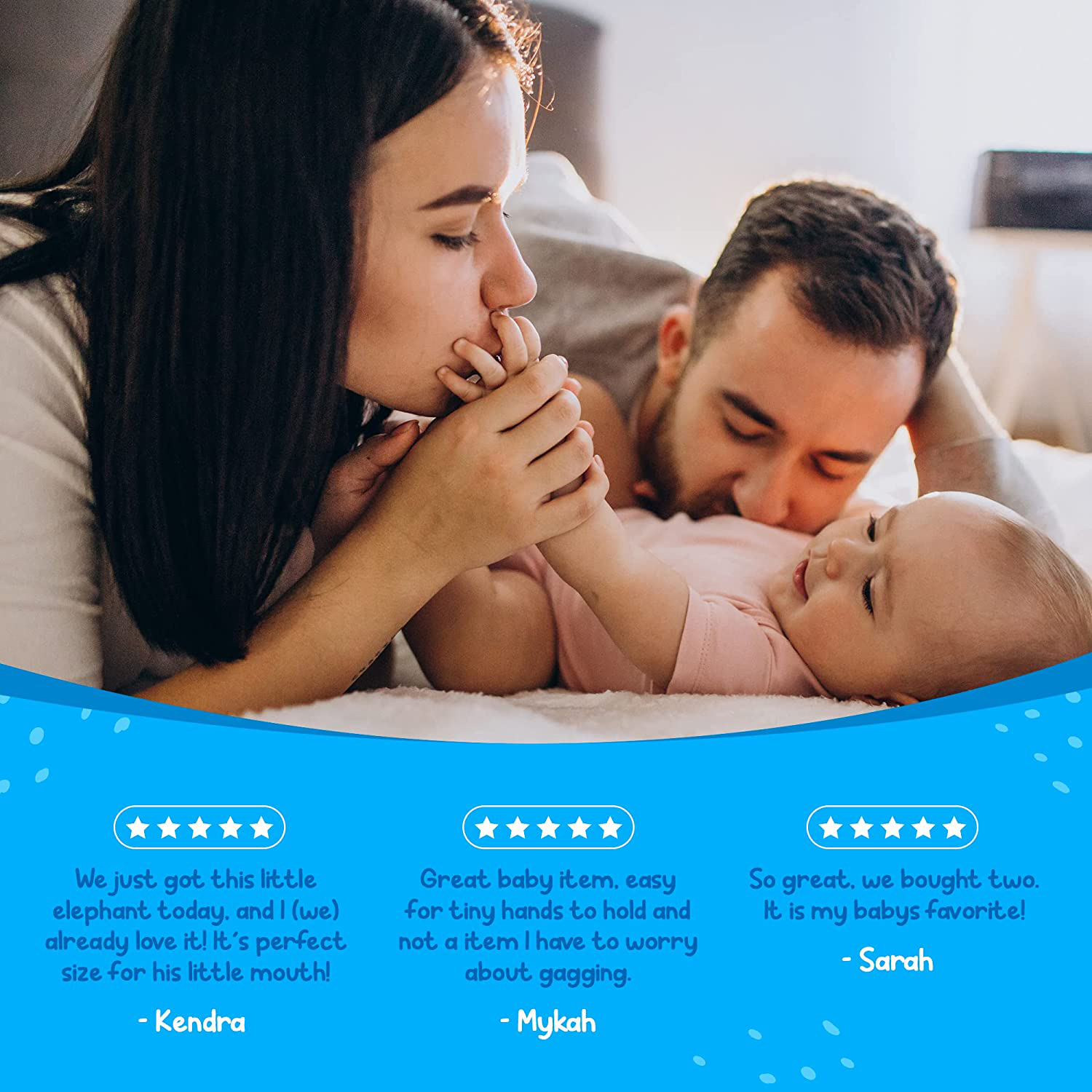 Teether Easy to Hold BPA Free Silicone Elephant 