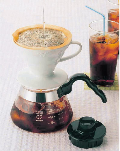 Hario V60 Ceramic Coffee Dripper, Size 02, Red