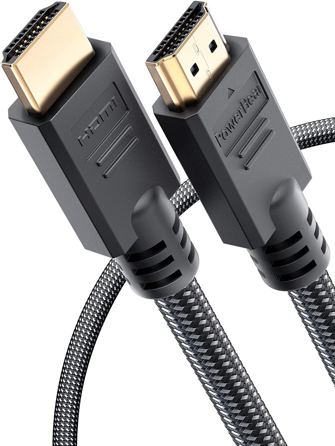 Multi Pack PowerBear 4K HDMI Cables Braided Nylon & Gold Connectors, 4K @ 60Hz, Ultra HD, 2K, 1080P, ARC & CL3 Rated