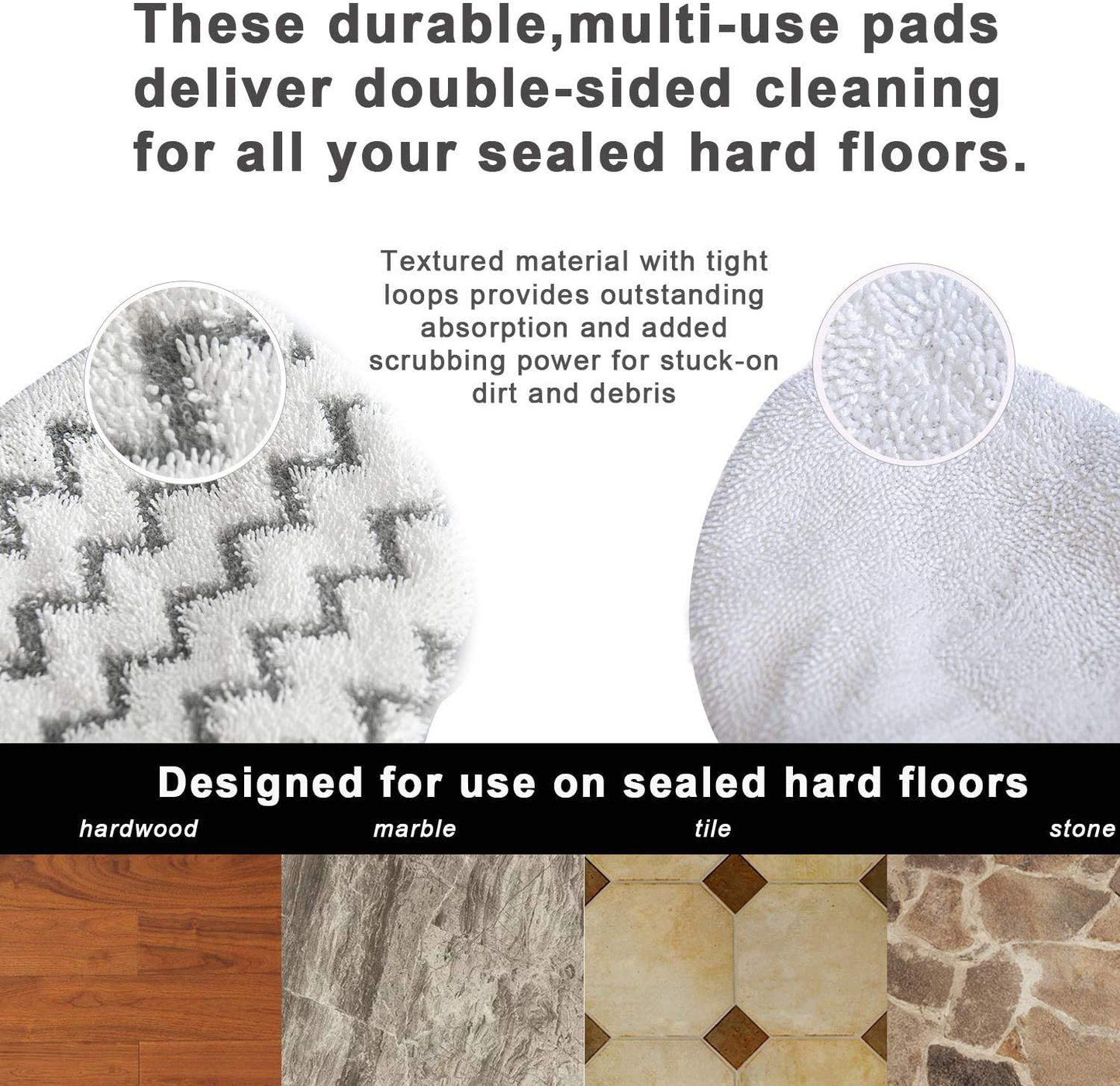 ITidyHome 8 Pack Replacement Pads for Bissell Powerfresh Hard Floor Steam Cleaner 1940 1440 1806 Series Steam Mop Compare to Part # 5938 & 203-2633