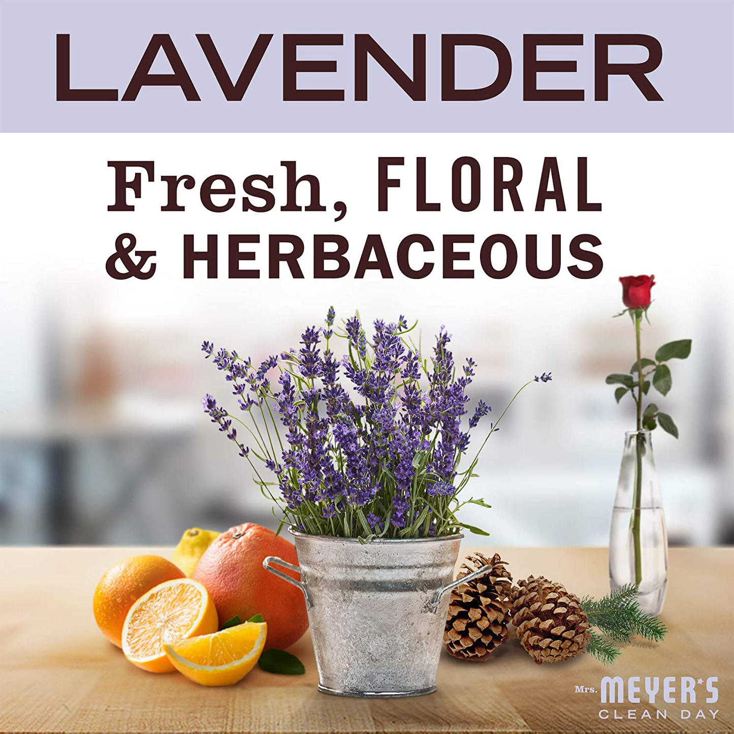 Mrs. Meyer's Clean Day Liquid Hand Soap Refill, Cruelty Free and Biodegradable Hand Wash Formula Made with Essential Oils, Lavender Scent, 33 oz