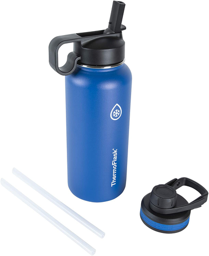 Thermoflask Double Stainless Steel Insulated Water Bottle, 40 oz, Cobalt