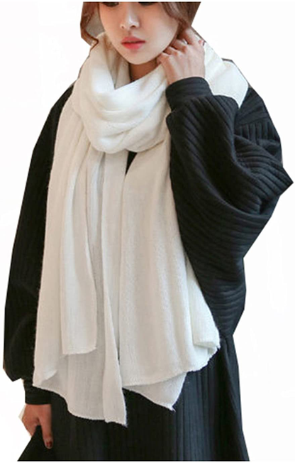 Wander Agio Womens Warm Winter Infinity Scarves Set Blanket Scarf Pure Color