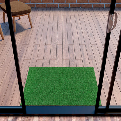 Ottomanson Evergreen Artificial Turf Area Rug, 20" X 59", Green