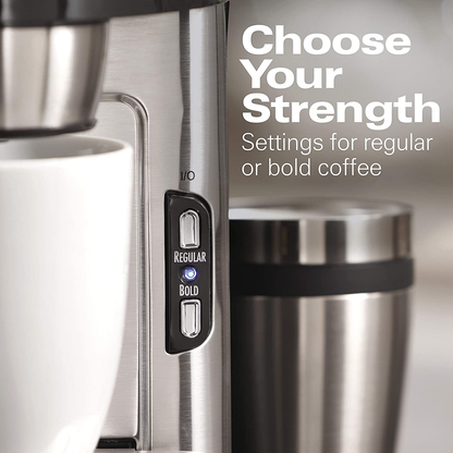 Hamilton Beach Scoop Single Serve Coffee Maker, Fast Brewing, Stainless Steel (49981A)