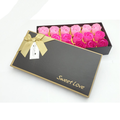 Floral Scented Bath Soap Rose Flower Petals 18 PCS Pink