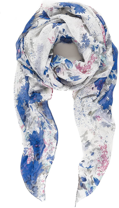 Scarf for Women Lightweight Floral Flower Scarves for Fall Winter Shawl Wrap