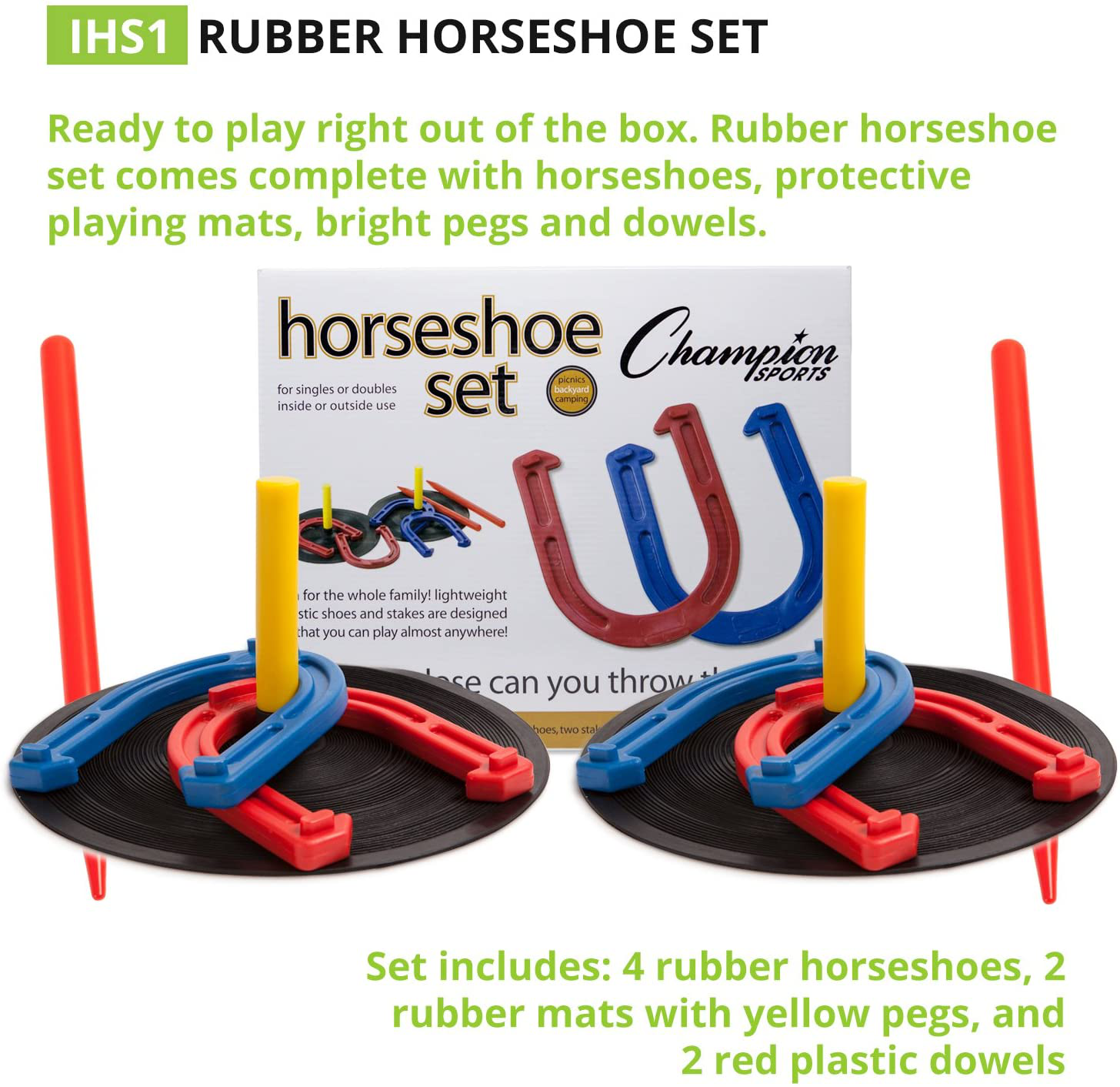 Champion Sports Indoor/Outdoor Horseshoe Set