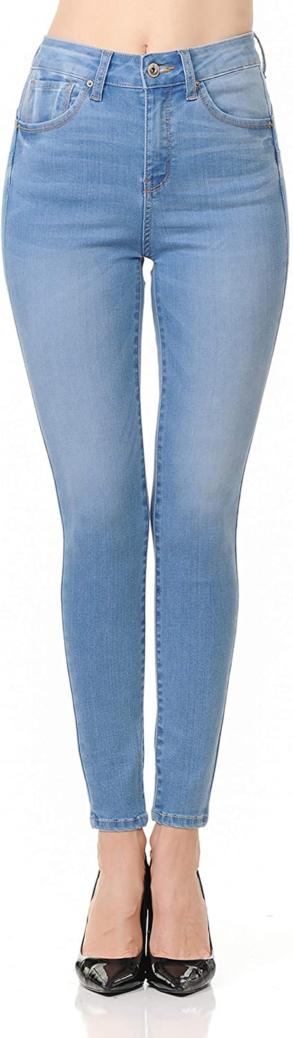 Wax Jean Denim Women's Juniors Push-Up High-Rise Skinny Jean in Fine Cotton D.