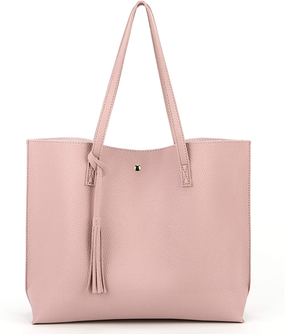 Women's Tote Bags Top Handle Satchel Handbags Faux Leather Tassel Shoulder Purse