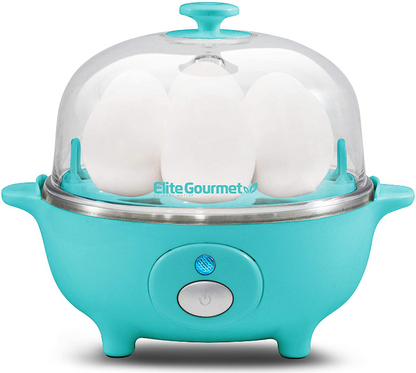 Elite Gourmet Easy Electric 7 Egg Capacity Cooker Poacher, Scrambled, Omelet Maker with Auto Shut-Off 