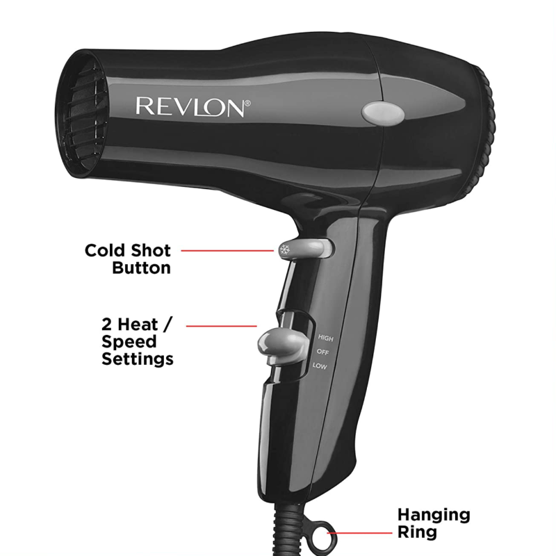 REVLON 1875W Lightweight Compact Travel Hair Dryer