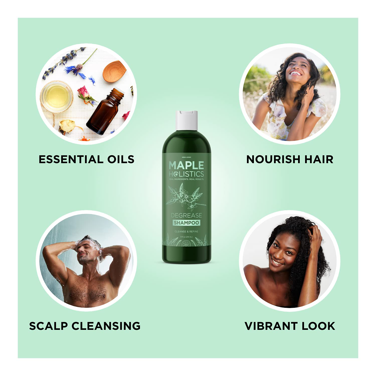Degrease Shampoo for Oily Hair Care - Clarifying Shampoo for Oily Hair and Oily Scalp Care - Deep Cleansing Shampoo for Greasy Hair and Scalp Cleanser for Build Up with Natural Essential Oils for Hair