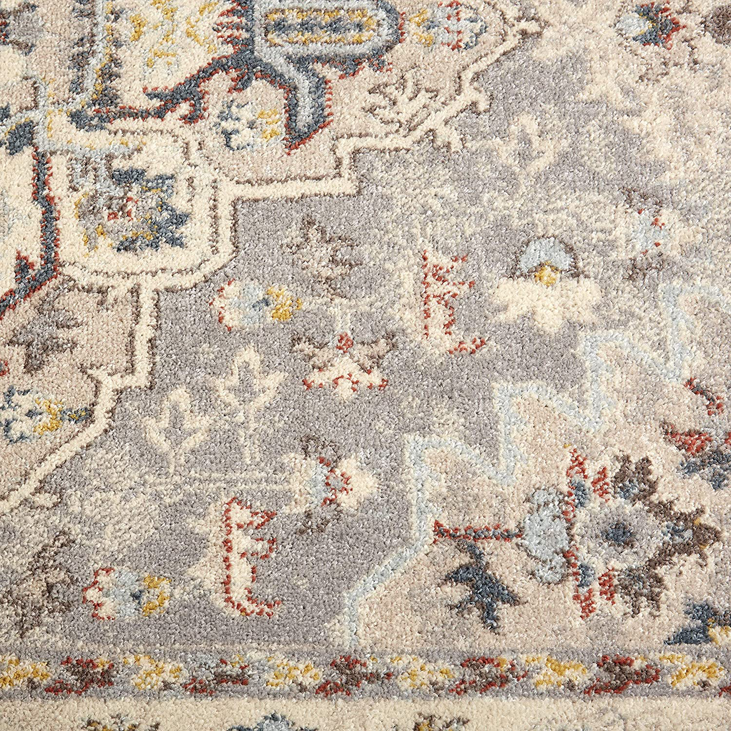 Home Dynamix Venice Loreta Area Rug, 7'10"x10'2" Rectangle, Gray Ivory