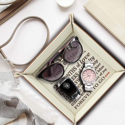 Bella Busta- 2 Years Anniversary-Traditional Cotton Gift for 2 Years Anniversary-Print Cotton Tray Valet (Cotton Tray)