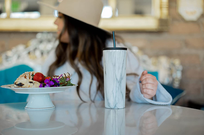 Simple Modern Classic Insulated Tumbler with Straw and Flip Lid - Stainless Steel Water Bottle Iced Coffee Travel Mug Cup 24oz (710ml) - Midnight Black