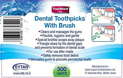 Oral Care Dental Brush Teeth Pick Plastic Teeth Floss Toothpick 300 Count 1 Box ( Color May Vary )