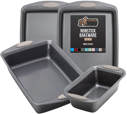 Multipack Gorilla Grip Bakeware Sets, Nonstick, Heavy Duty Carbon Steel