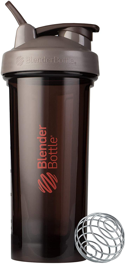 BlenderBottle Shaker Bottle Pro Series Perfect for Protein Shakes and Pre Workout, 24-Ounce, Black