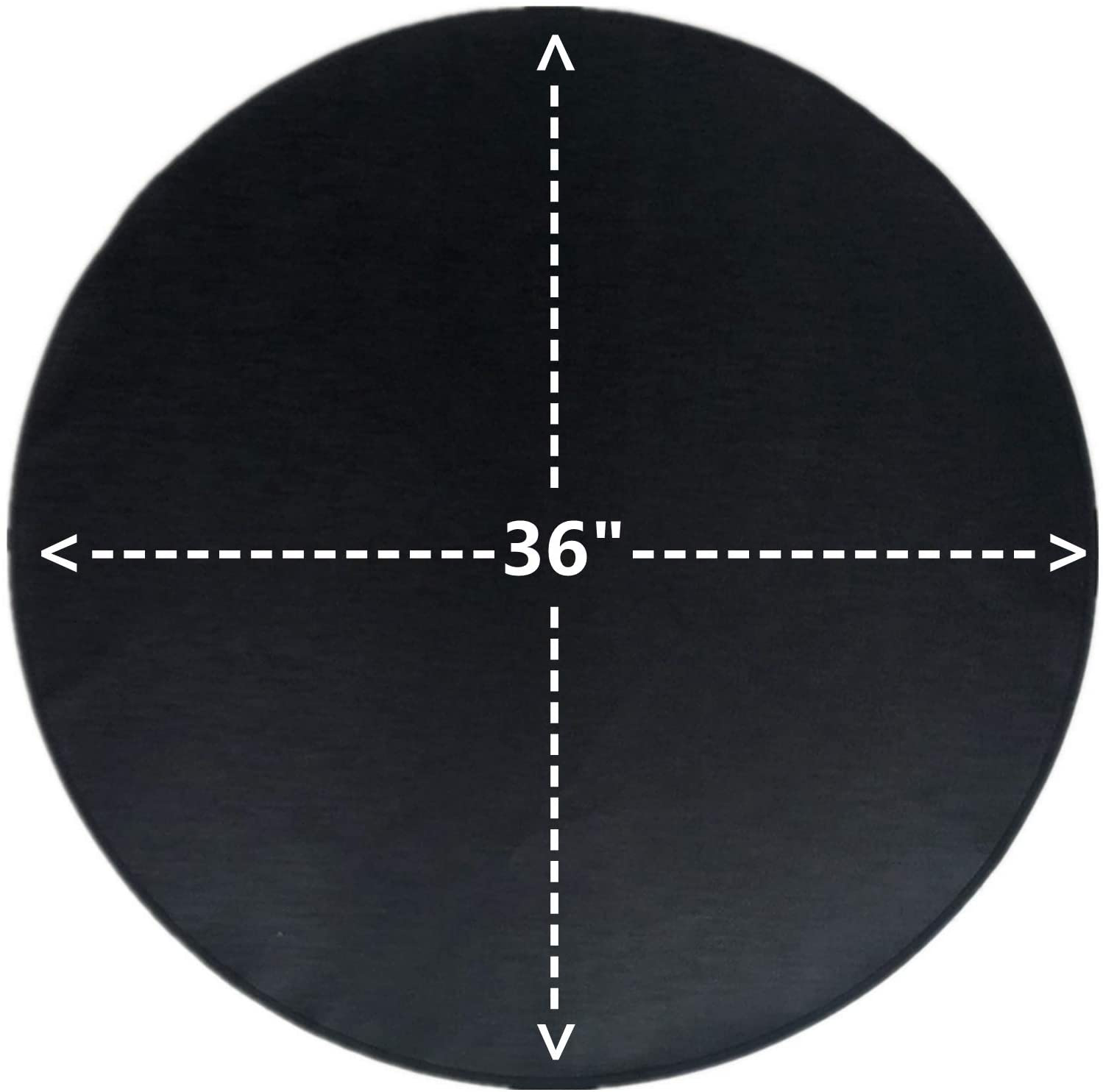 Round Ember Mat for Under Grill Fire Pit, Fire Pits Mat for Deck, Flame Retardant Heat Resistant BBQ Gas Grill Air Fryer Protective Mat for Patio Lawn Ground Outdoor Campsite Firepfoof Pad Black (36")