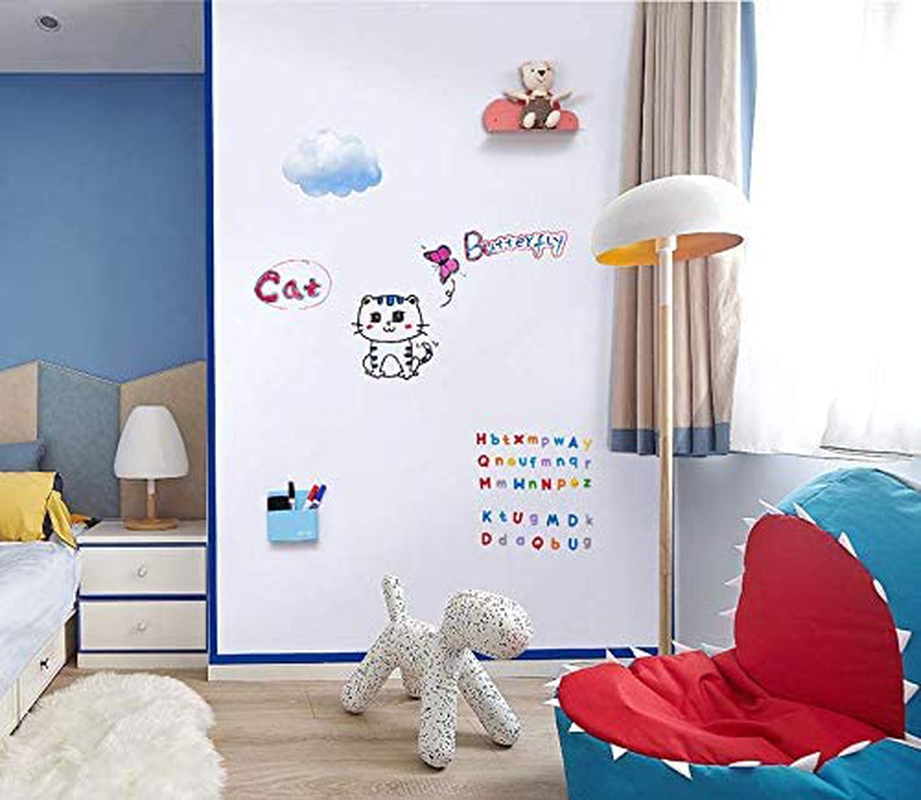 Dry Erase Board Sticker for Wall Whiteboard Sticker Peel and Stick Office Board Stick on Whiteboard Self Stick Removable Wallpaper Homeworking Office Home Fridge 17.5x78.7 Inches (45x200cm)