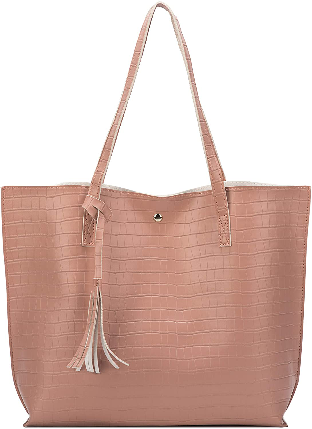 Women's Tote Bags Top Handle Satchel Handbags Faux Leather Tassel Shoulder Purse