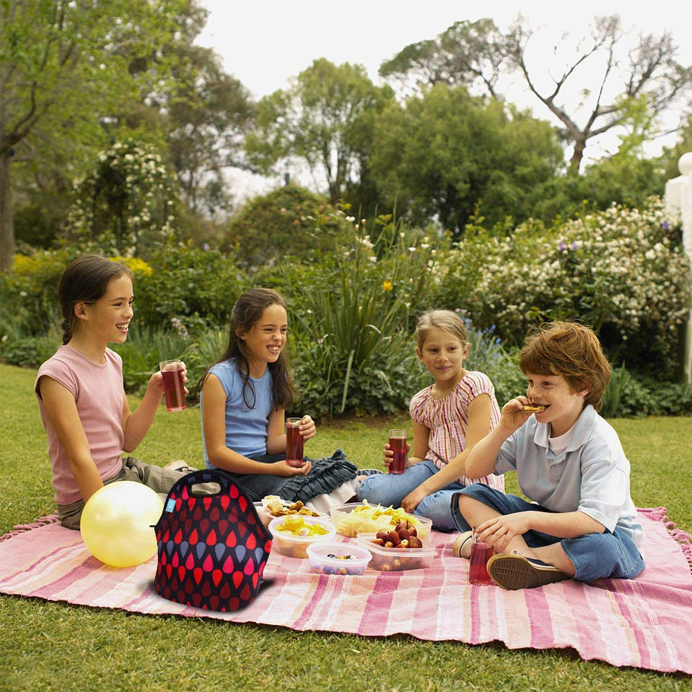 Lunch Tote, OFEILY Lunch boxes Lunch bags with Fine Neoprene Material Waterproof Picnic Lunch Bag Mom Bag (Leaf)