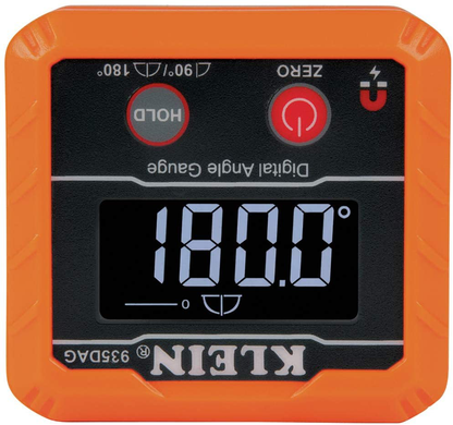 Klein Tools 935DAG Digital Electronic Level and Angle Gauge, Measures 0 - 90 and 0 - 180 Degree Ranges, Measures and Sets Angles