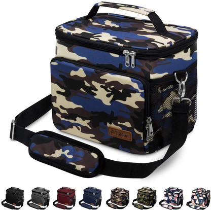 Insulated Lunch Bag for Women/Men - Reusable Lunch Box for Office Work School Picnic Beach - Leakproof Cooler Tote Bag Freezable Lunch Bag with Adjustable Shoulder Strap for Kids/Adult