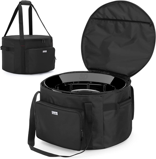 SAMDEW 19-Inch Outdoor Fire Pit Bag Compatible with Outland Firebowl Model 893 870 823, Firebowl Travel Carrying Case for 19-Inch Diameter Propane Gas Fire Pit, Black, Bag Only
