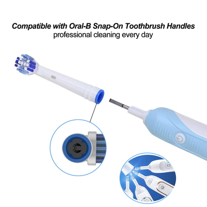 Compatible With Oral B Braun, 4 Pack Professional Electric Toothbrush Heads Brush Heads Refill for Oral-B 7000/Pro 1000/9600/ 500/3000/8000