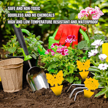 USKICH Sticky Trap Fruit Fly and Gnat Trap Sticky Bug Traps Fungus Traps for Indoor/Outdoor ，Insect Catcher for White Flies,Mosquitoes,Fungus Gnats,Lying Insects (36 Pcs Yellow )