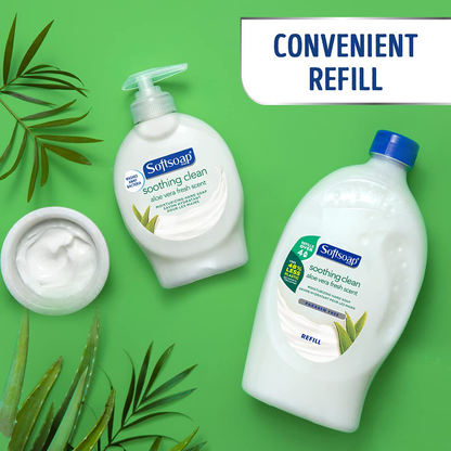 Softsoap Moisturizing Liquid Hand Soap, Soothing Clean Aloe Vera - 7.5 Fluid Ounces (6 Pack)