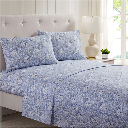 Mellanni Bed Sheet Set - Brushed Microfiber 1800 Bedding - Wrinkle, Fade, Stain Resistant - 3 Piece (Twin, Baby Blue)