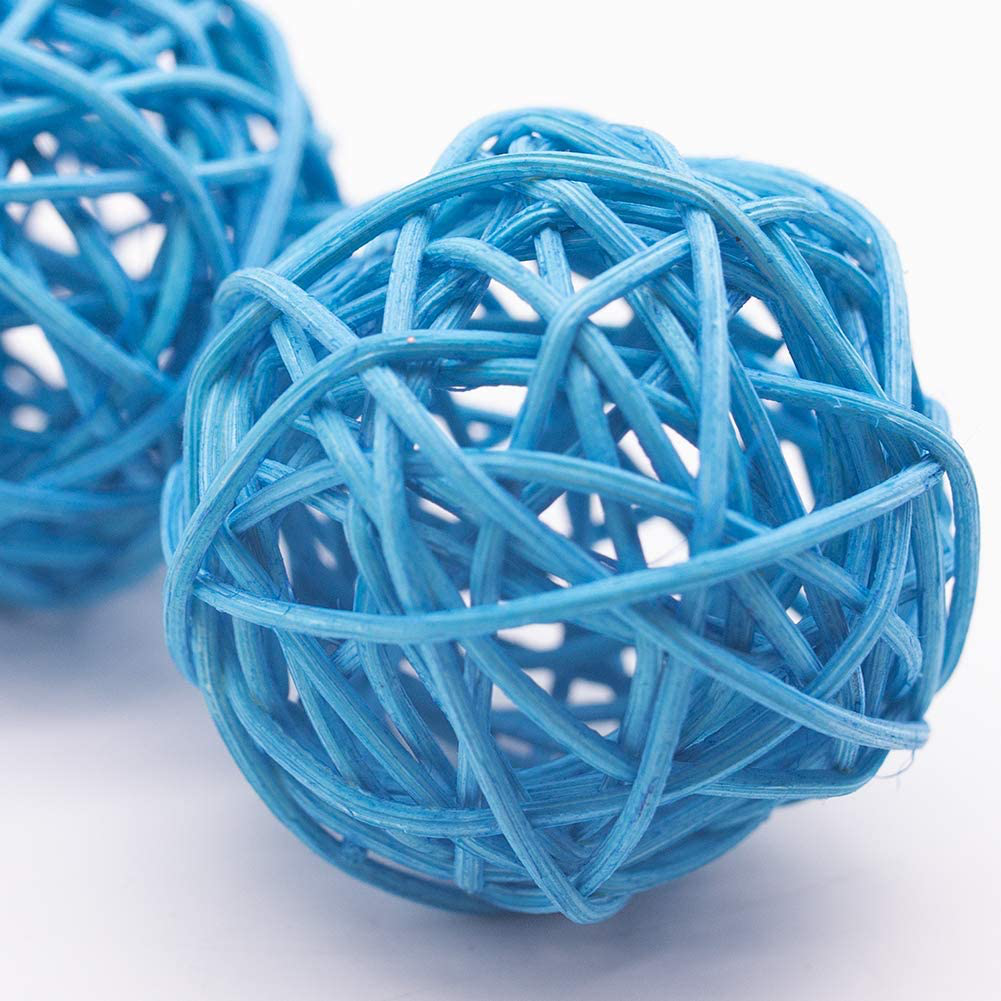 DomeStar Rattan Ball, 24PCS 2 Inch Wicker Ball Decorative Ball Orbs Vase Fillers