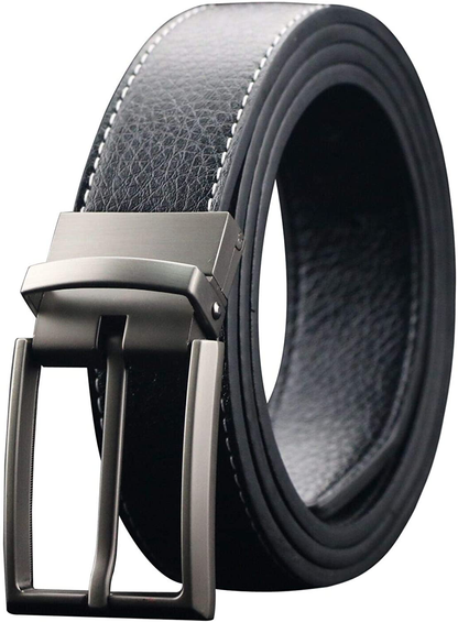 Men's Casual Reversible Leather Dress Belt