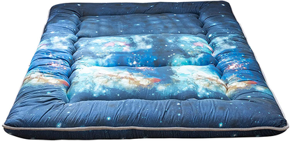 Floral Japanese Futon Floor Mattress, Bed Mattress Topper with Roll Up Design 